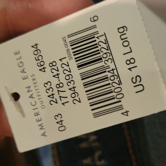 NEW! AMERICAN EAGLE High-Rise Super Stretch Jegging Crop Jeans 18 Long. - Picture 5 of 7